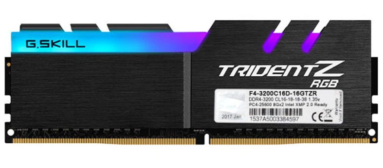 GSkill TZ RGB 16G KIT (2X 8G) DDR4 3200 MHZ | F4-3200C16D-16GTZR