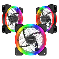 ALSEYE CRLS-300DS D-RINGER 3*120mm Computer Led Case Fan kit Adjustable RGB +2*Strip | CRLS-300DSD-Ringer  | A0117