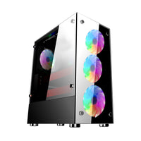 1ST Player V6 RGB 4*120MM Fans ATX Glass Case | V6 | P008