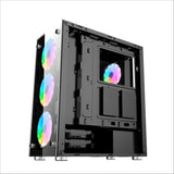 1ST Player V6 RGB 4*120MM Fans ATX Glass Case | V6 | P008