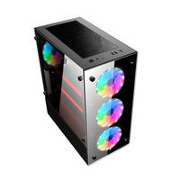 1ST Player V6 RGB 4*120MM Fans ATX Glass Case | V6 | P008